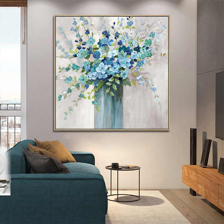 Handmade Abstract Flowers Oil Painting NAYVOFLO077