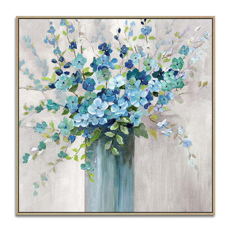 Handmade Abstract Flowers Oil Painting NAYVOFLO077