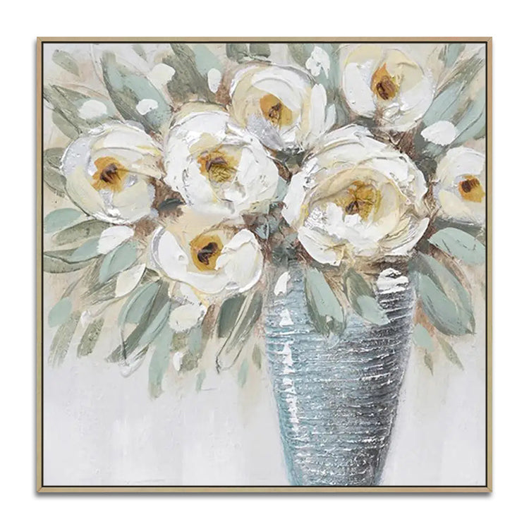 Handmade Abstract Flowers Oil Painting NAYVOFLO078
