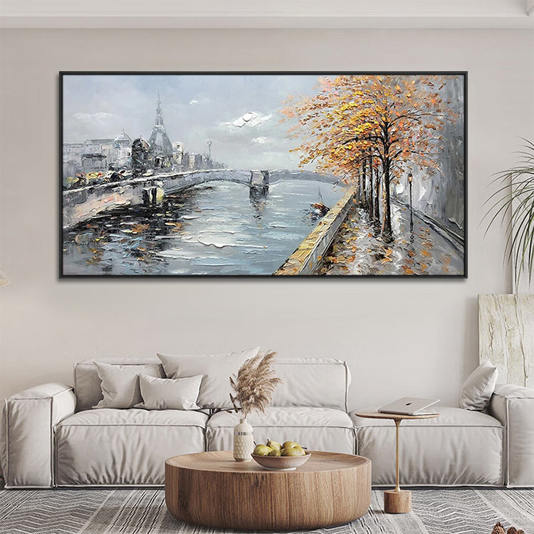 Handmade Abstract Landscape Oil Painting NAYVOLAN048