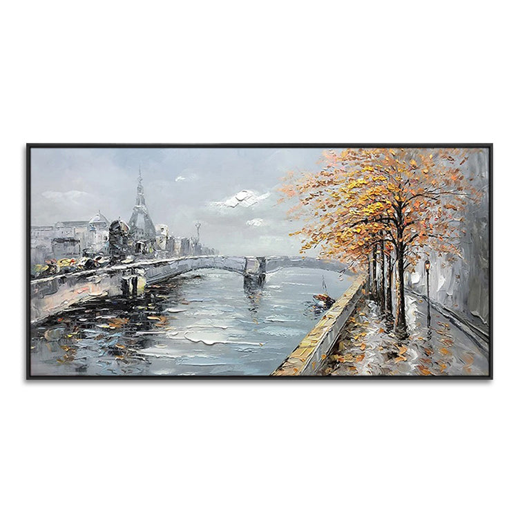 Handmade Abstract Landscape Oil Painting NAYVOLAN048
