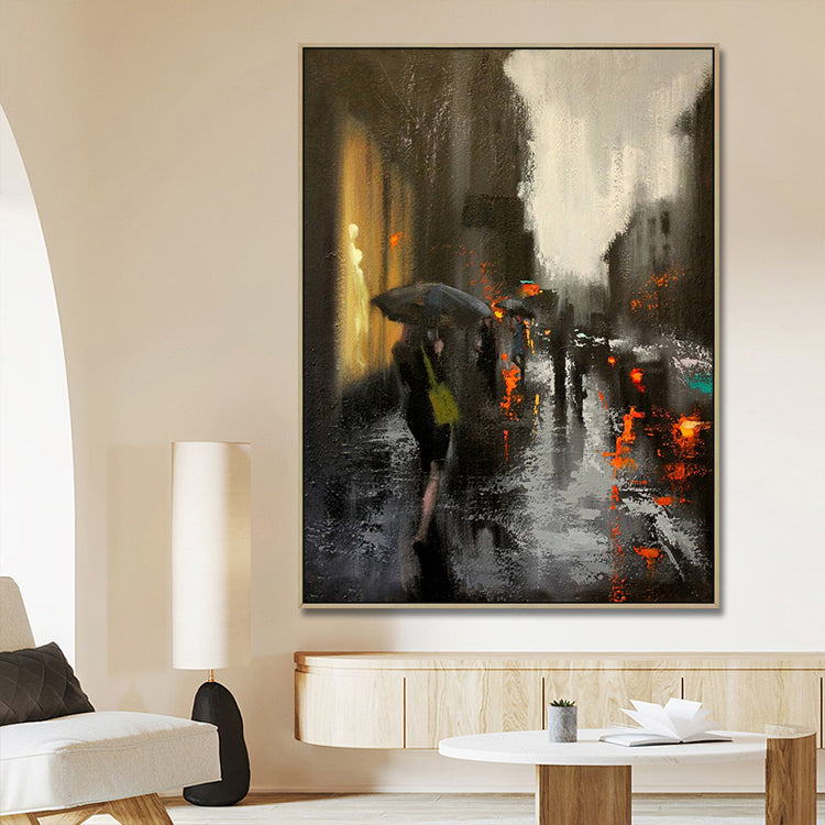 Handmade Abstract Landscape Oil Painting NAYVOLAN051