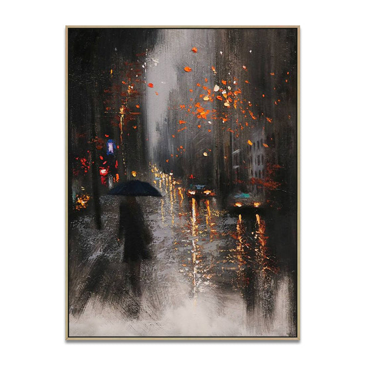 Handmade Abstract Landscape Oil Painting NAYVOLAN053