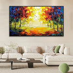 Handmade Abstract Landscape Oil Painting NAYVOLAN057