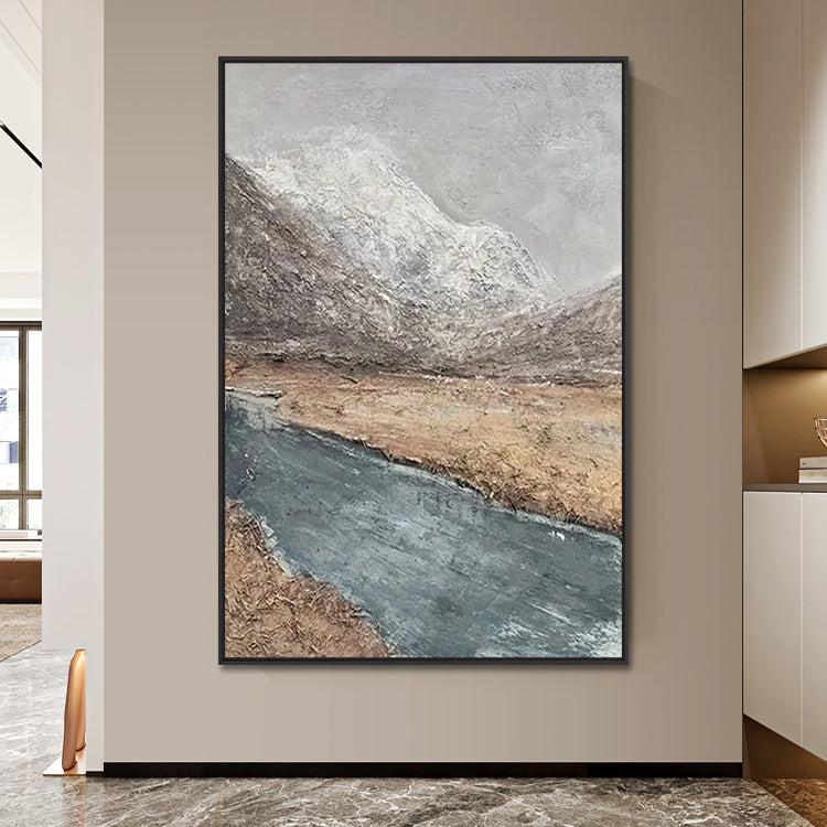 Handmade Abstract Landscape Oil Painting NAYVOLAN067