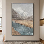 Handmade Abstract Landscape Oil Painting NAYVOLAN067