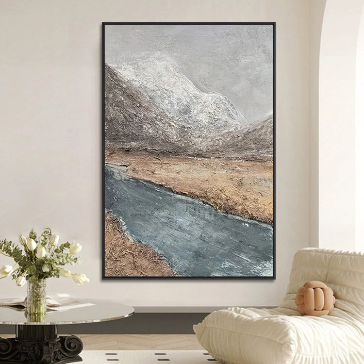 Handmade Abstract Landscape Oil Painting NAYVOLAN067