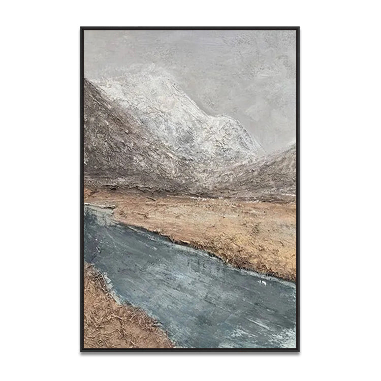 Handmade Abstract Landscape Oil Painting NAYVOLAN067
