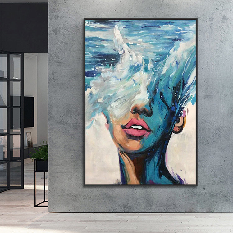 Handmade Abstract Figures Oil Painting NAYVOFIG062