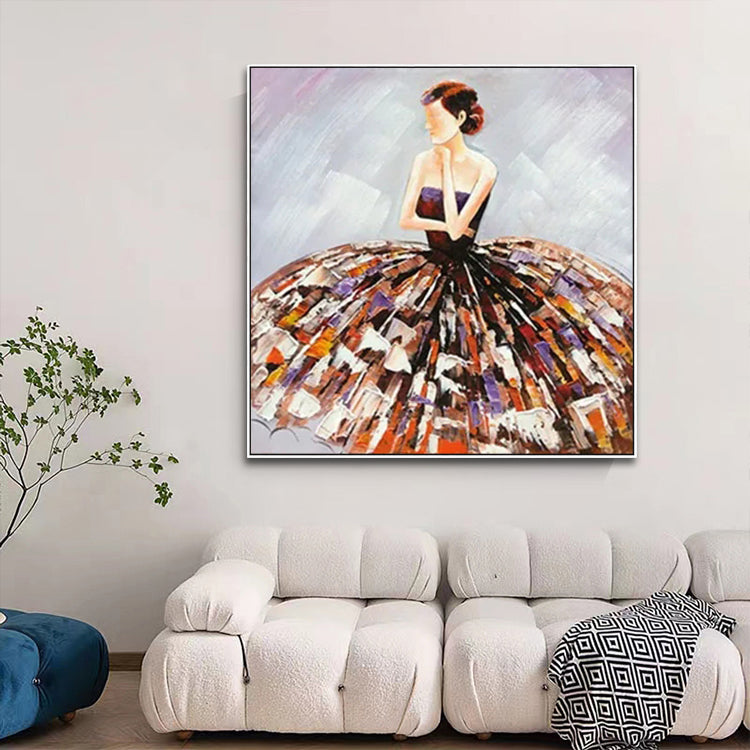 Handmade Abstract Figures Oil Painting NAYVOFIG064