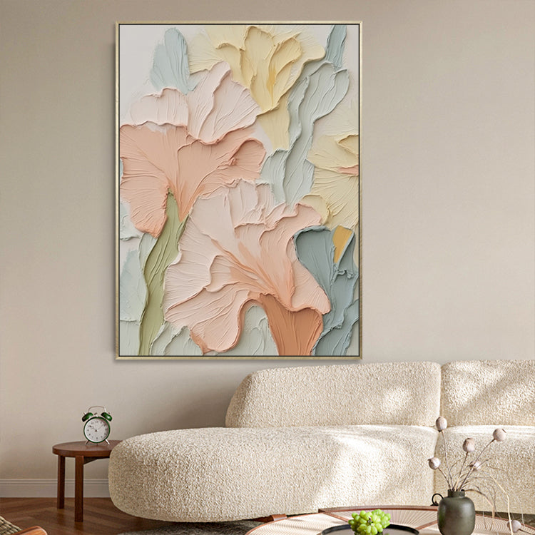 Handmade Abstract Flowers Oil Painting NAYVOFLO081