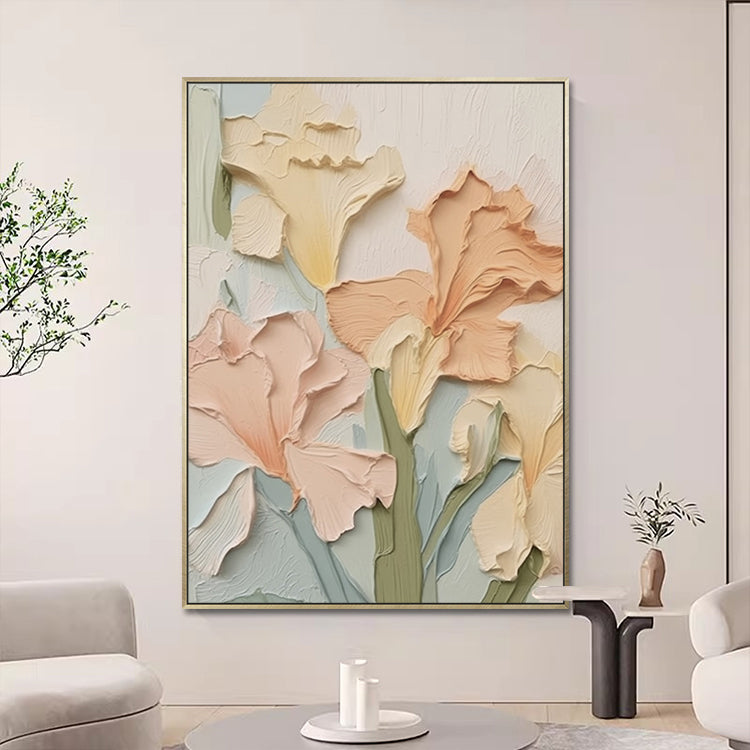 Handmade Abstract Flowers Oil Painting NAYVOFLO082
