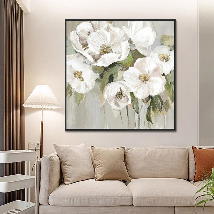 Handmade Abstract Flowers Oil Painting NAYVOFLO083