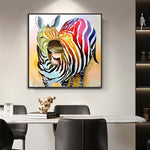 Handmade Abstract Animals Oil Painting NAYVOANI0030