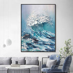 Handmade Abstract Seascape Oil Painting NAYVOSEA094
