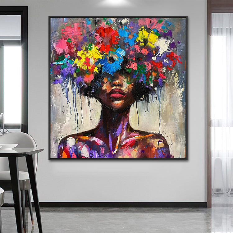 Handmade Abstract Figures Oil Painting NAYVOFIG066