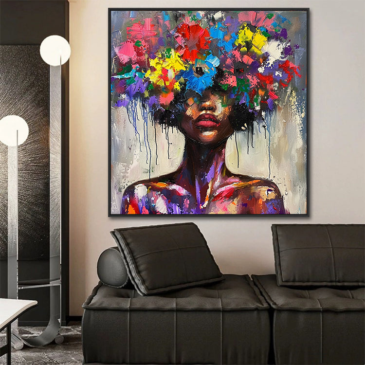 Handmade Abstract Figures Oil Painting NAYVOFIG066