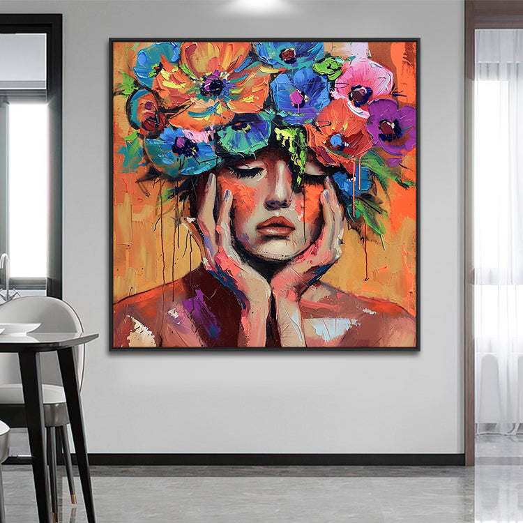 Handmade Abstract Figures Oil Painting NAYVOFIG071