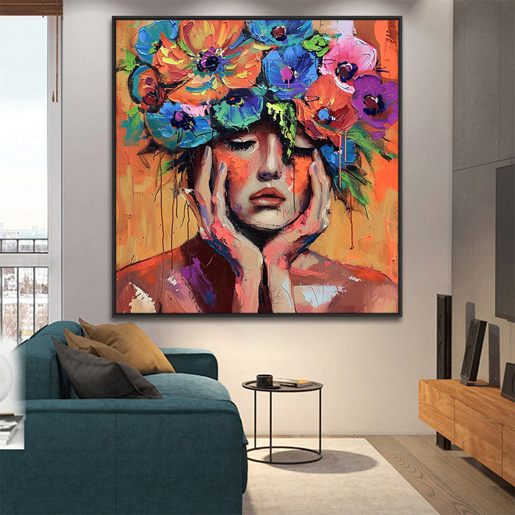 Handmade Abstract Figures Oil Painting NAYVOFIG071