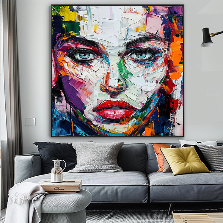 Handmade Abstract Figures Oil Painting NAYVOFIG074