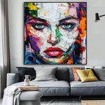 Handmade Abstract Figures Oil Painting NAYVOFIG074