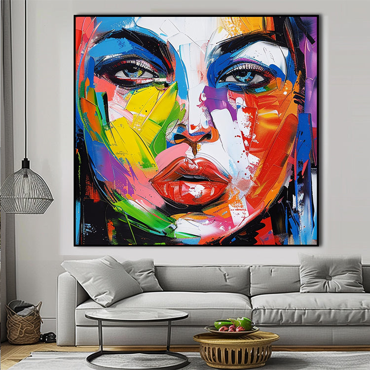 Handmade Abstract Figures Oil Painting NAYVOFIG076
