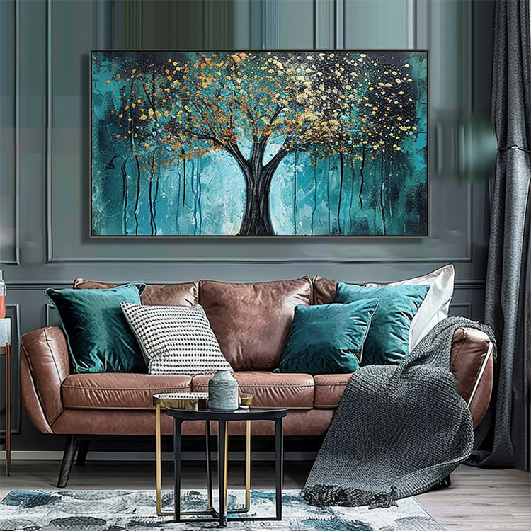 Handmade Abstract Landscape Oil Painting NAYVOLAN069