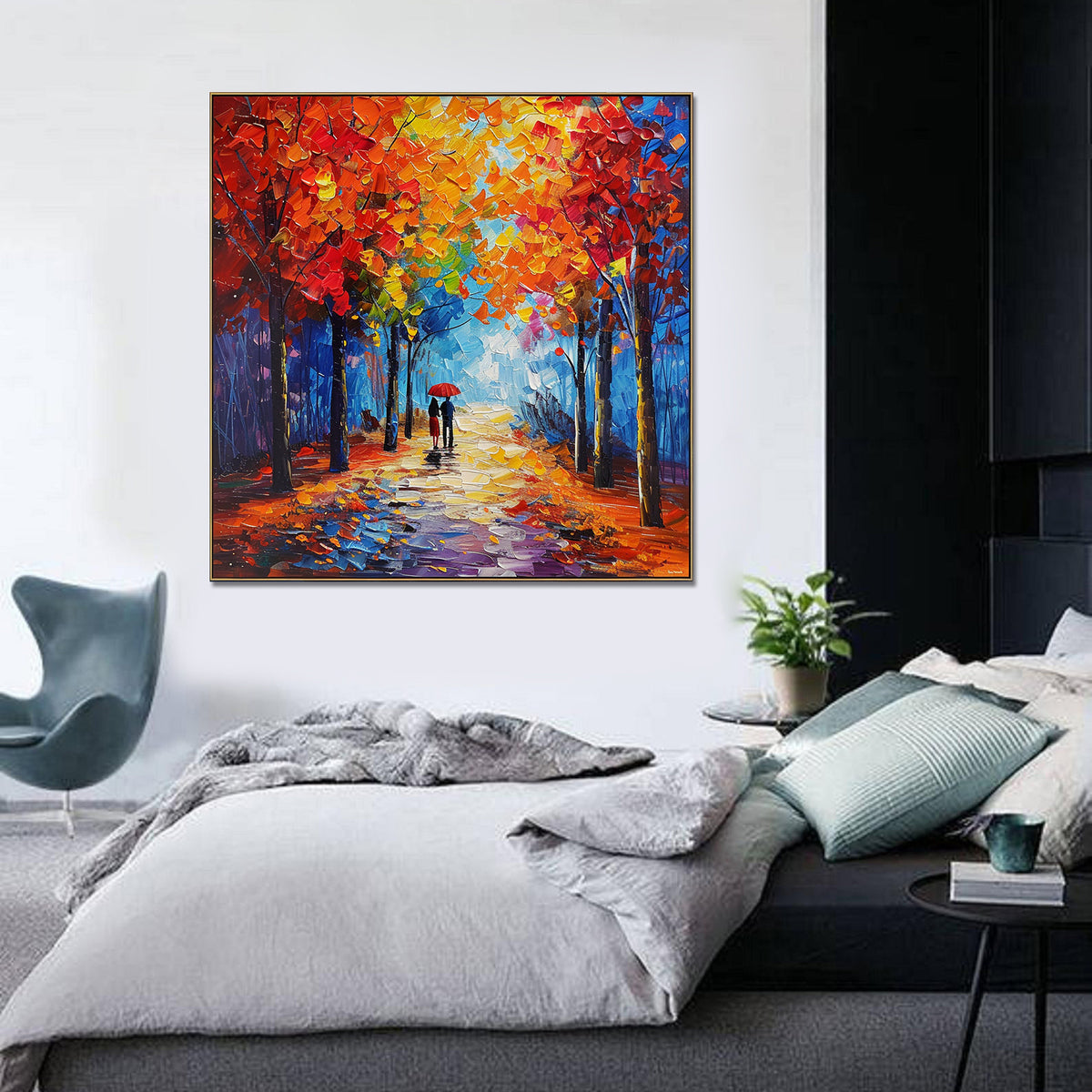 Handmade Abstract Landscape Oil Painting NAYVOLAN074