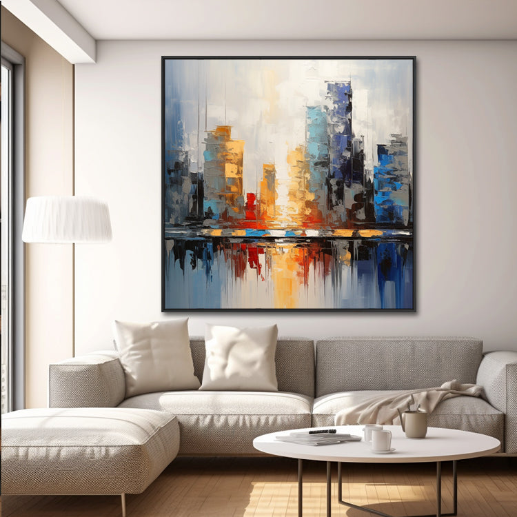 Handmade Abstract Landscape Oil Painting NAYVOLAN080