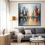 Handmade Abstract Landscape Oil Painting NAYVOLAN081