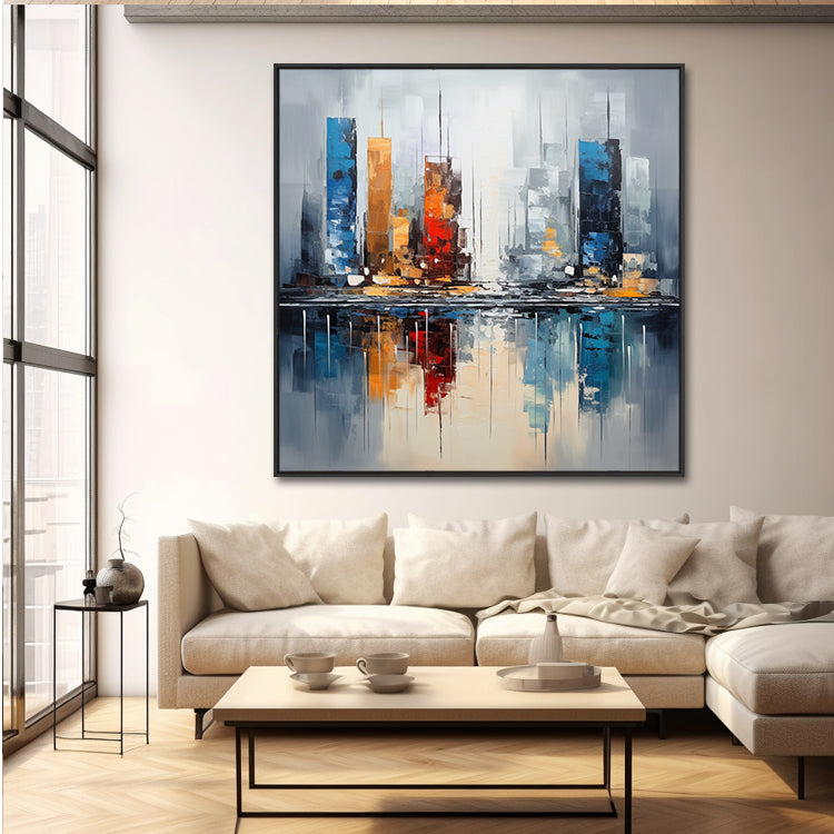 Handmade Abstract Landscape Oil Painting NAYVOLAN082