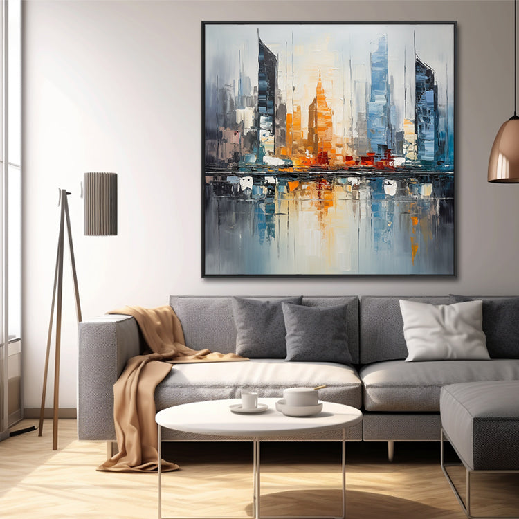 Handmade Abstract Landscape Oil Painting NAYVOLAN083