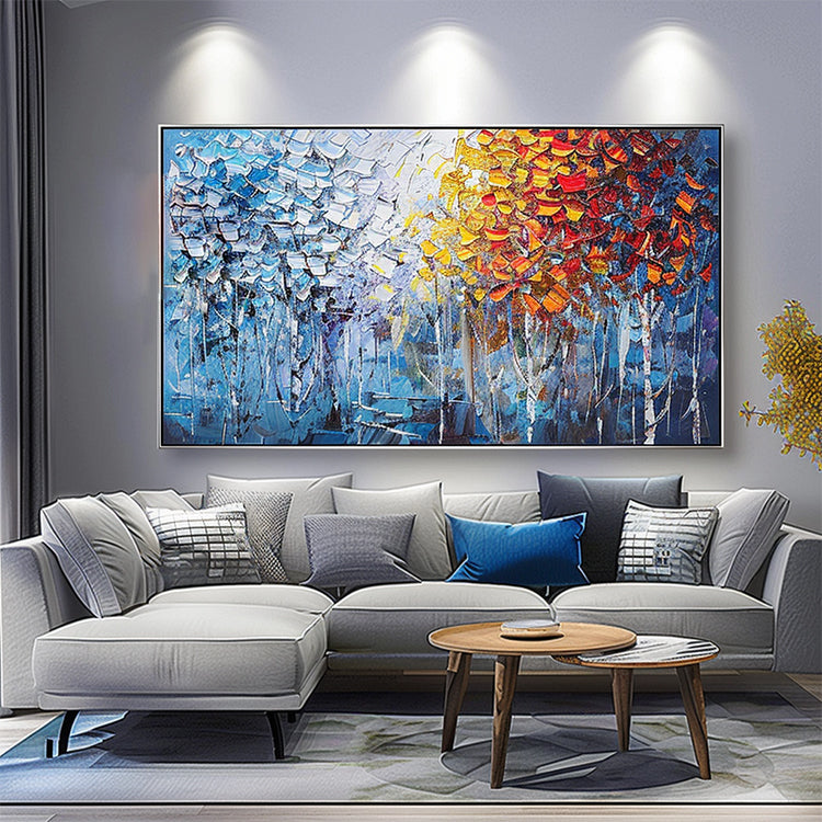Handmade Abstract Landscape Oil Painting NAYVOLAN096