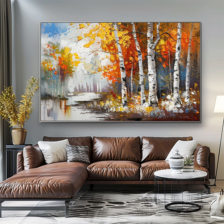 Handmade Abstract Landscape Oil Painting NAYVOLAN105