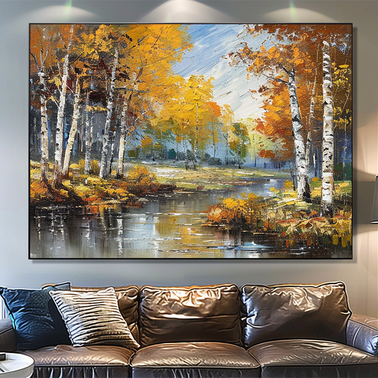 Handmade Abstract Landscape Oil Painting NAYVOLAN108