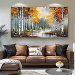 Handmade Abstract Landscape Oil Painting NAYVOLAN109