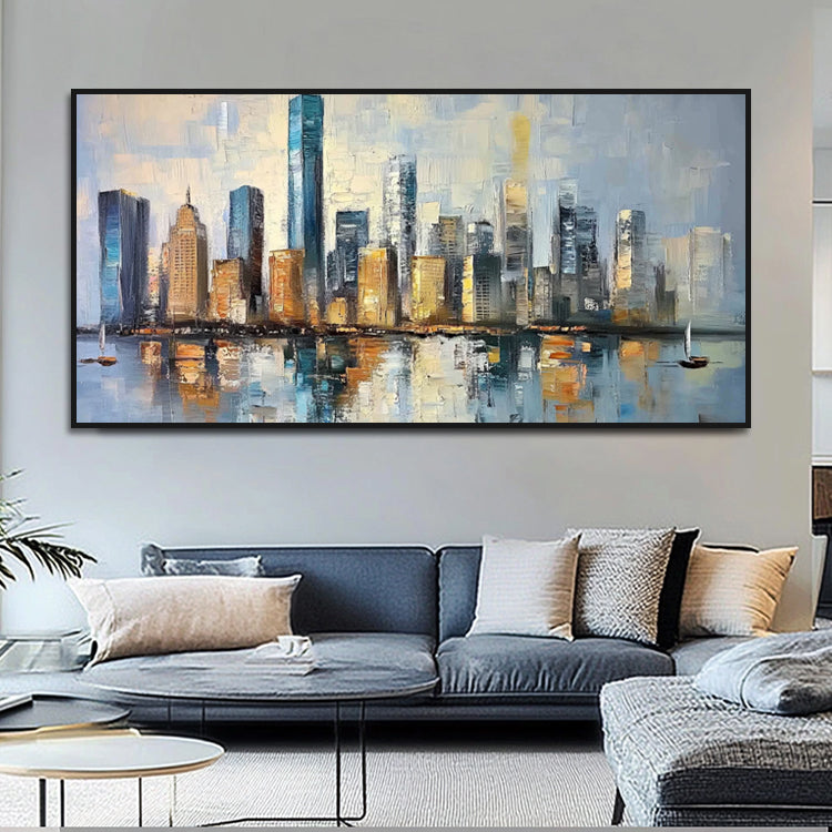 Handmade Abstract Landscape Oil Painting NAYVOLAN127