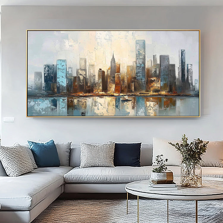 Handmade Abstract Landscape Oil Painting NAYVOLAN128