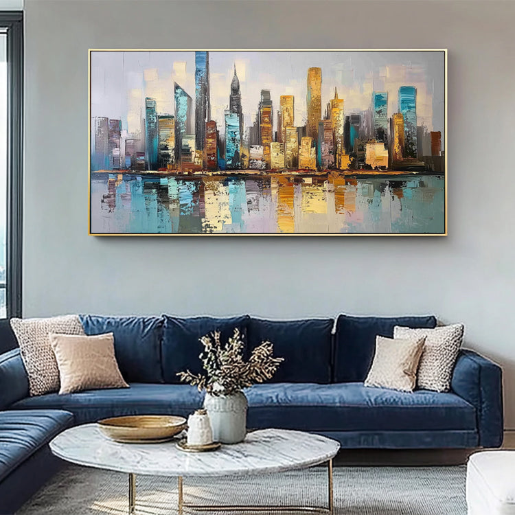 Handmade Abstract Landscape Oil Painting NAYVOLAN130